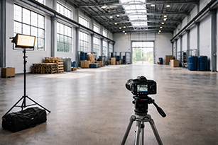 Industriehalle für Filmproduktion